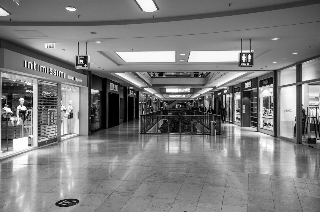 security guard in shopping mall