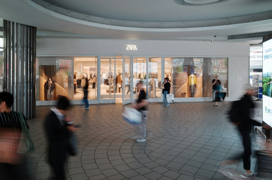 security guard patrolling mall